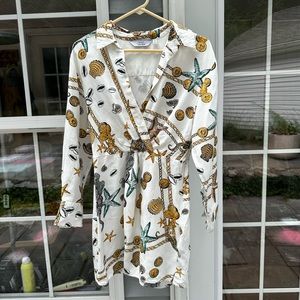 Other stories linen mini collar dress- size 4